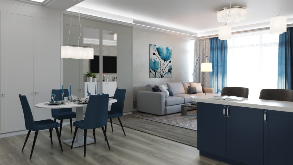 Дизайн проект квартиры 114 м2 в стиле "Неоклассика"