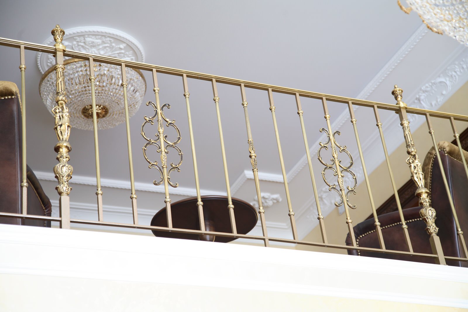 Элитные литые ограждения из латуни с позолотой 24к Grande forge (Франция)