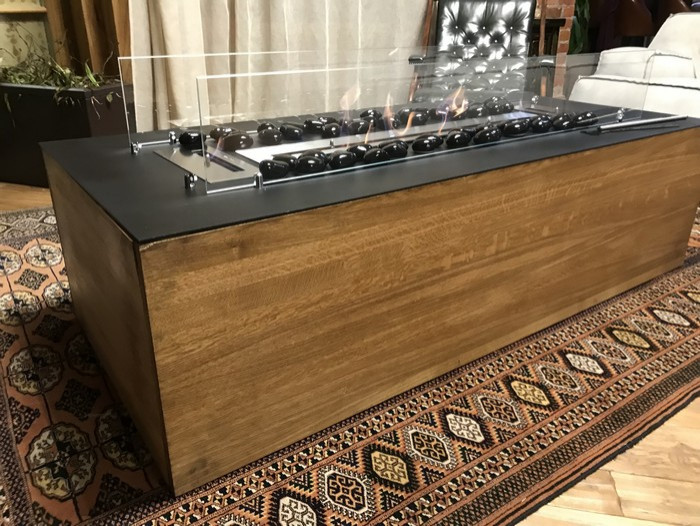 Журнальный стол с биокамином Oak под заказ