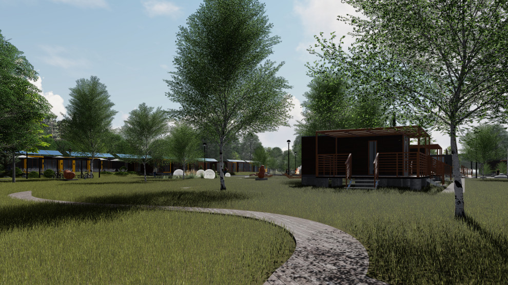 База отдыха из морских контейнеров на мысе Лазарева