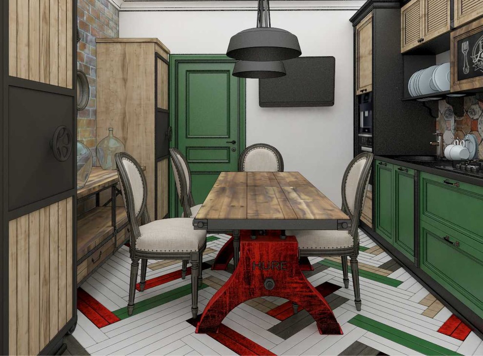 Индустриальный шик. Кухня в стиле лофт