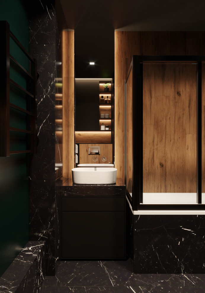 Квартира в черных тонах