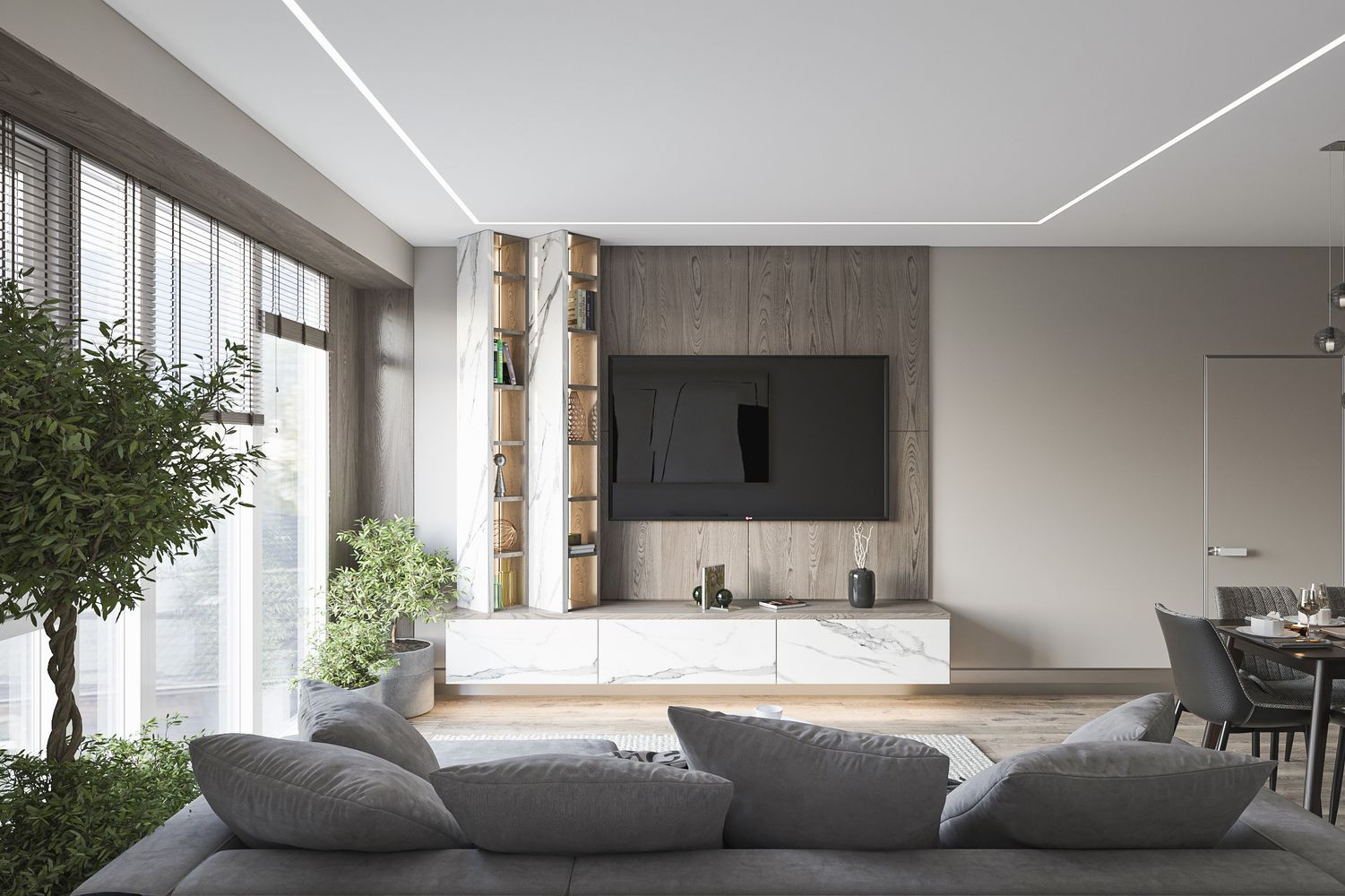 ДИЗАЙН ИНТЕРЬЕРА КВАРТИРЫ В ЖК SKY HOUSE 66 КВ.М