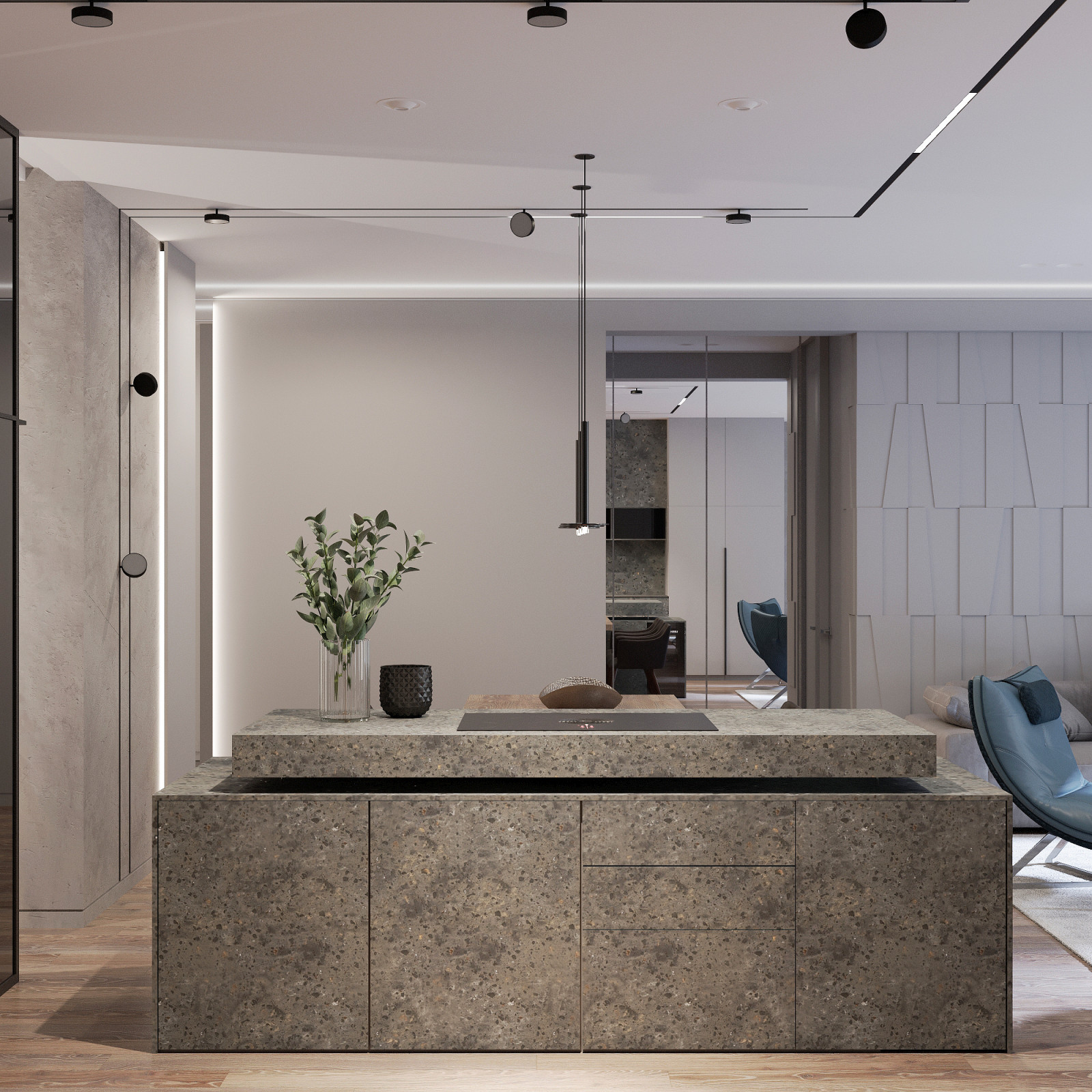 Дизайн-проект квартиры в жк Аквамарин г. Владивостока