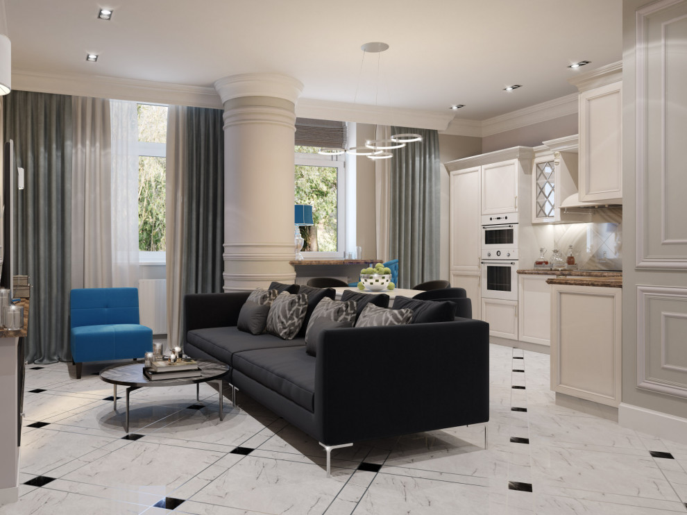 Неоклассика в интерьере двухкомнатной квартиры