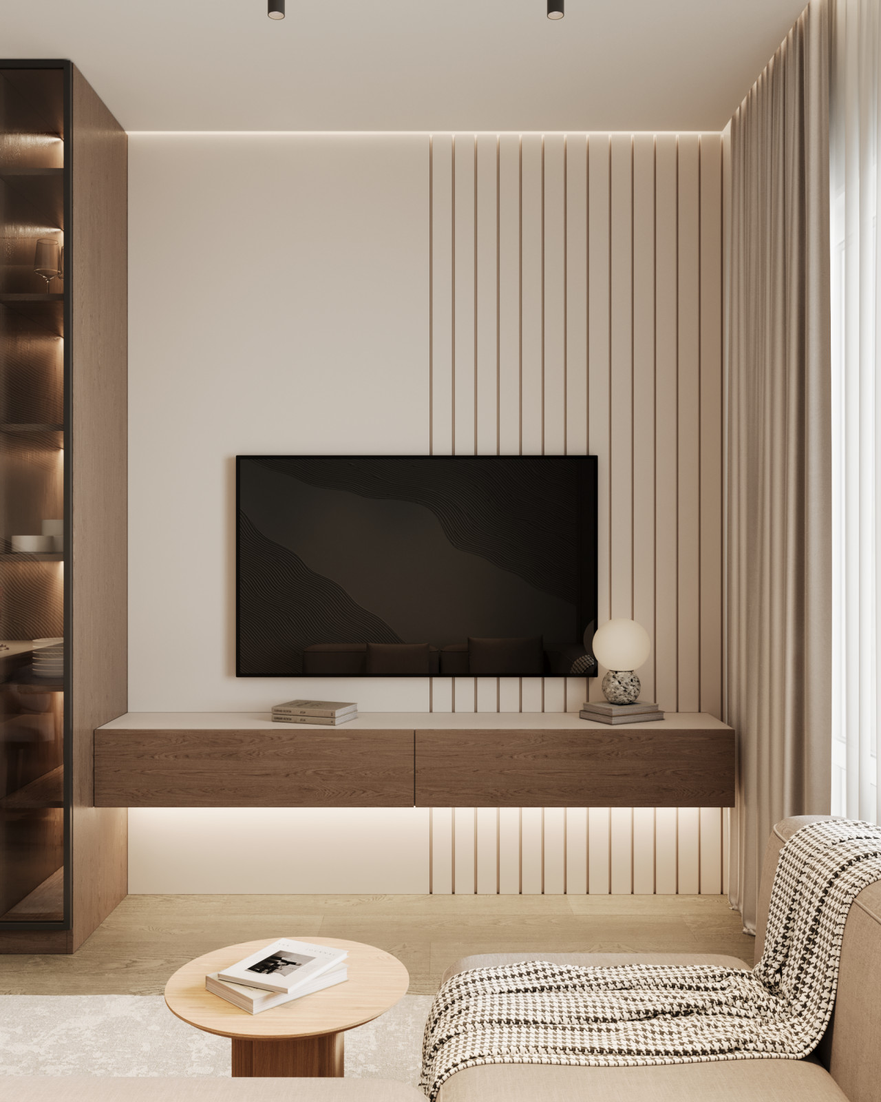 Дизайн светлой кухни-гостиной