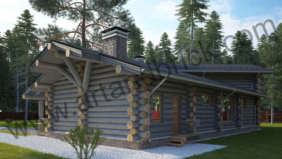 Проект деревянного дома из сухостойной сосны Kelo (г. Королев)