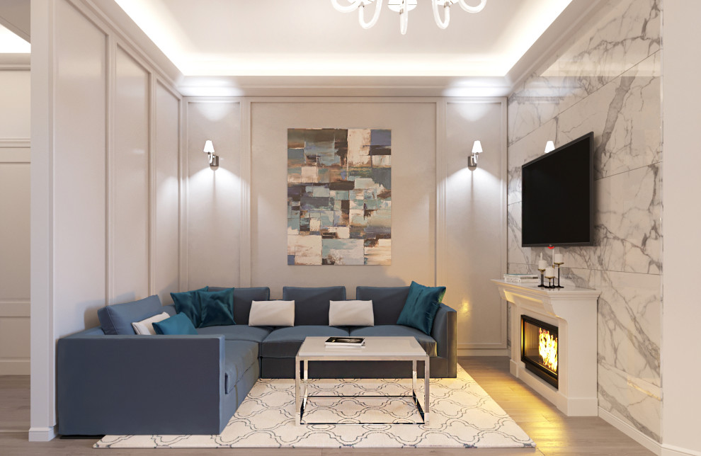 Обложка проекта: Дизайн проект квартиры 55 м2 в стиле "Неоклассика".