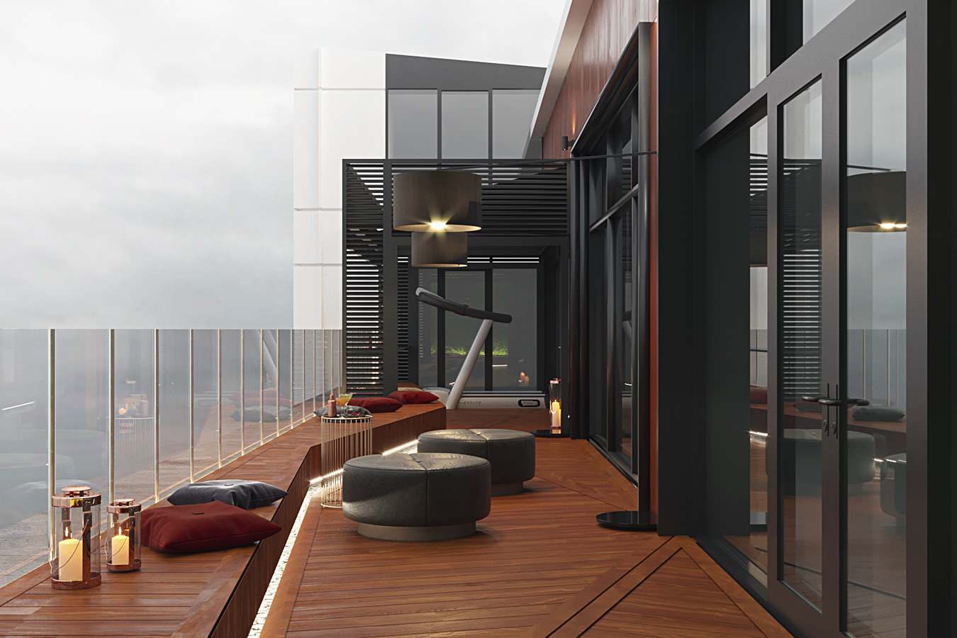 Терраса в ЖК"TriBeCa APARTMENTS"