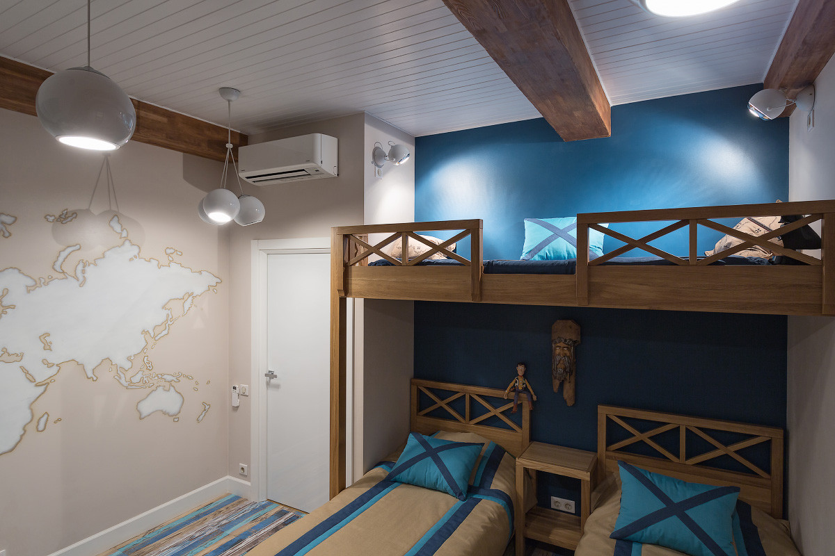 Замечательная двухуровневая квартира с фантастическим детским этажом