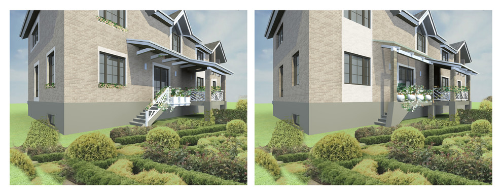 Проект террасы в доме. Декорирование фасадов