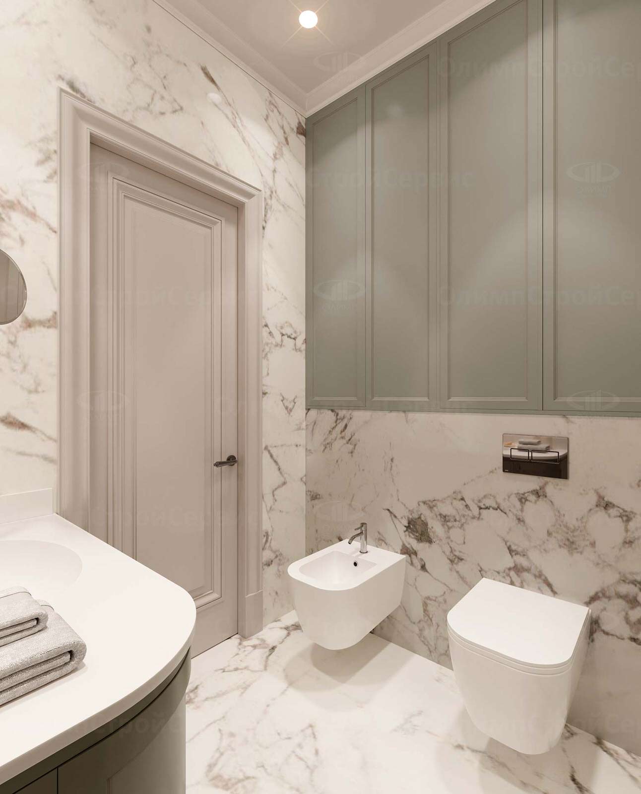 ЖК Врубеля, 4: дизайн интерьера евродвушки 60 кв.м. в стиле «Неоклассика»