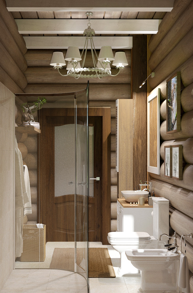 Душевая в доме из бруса