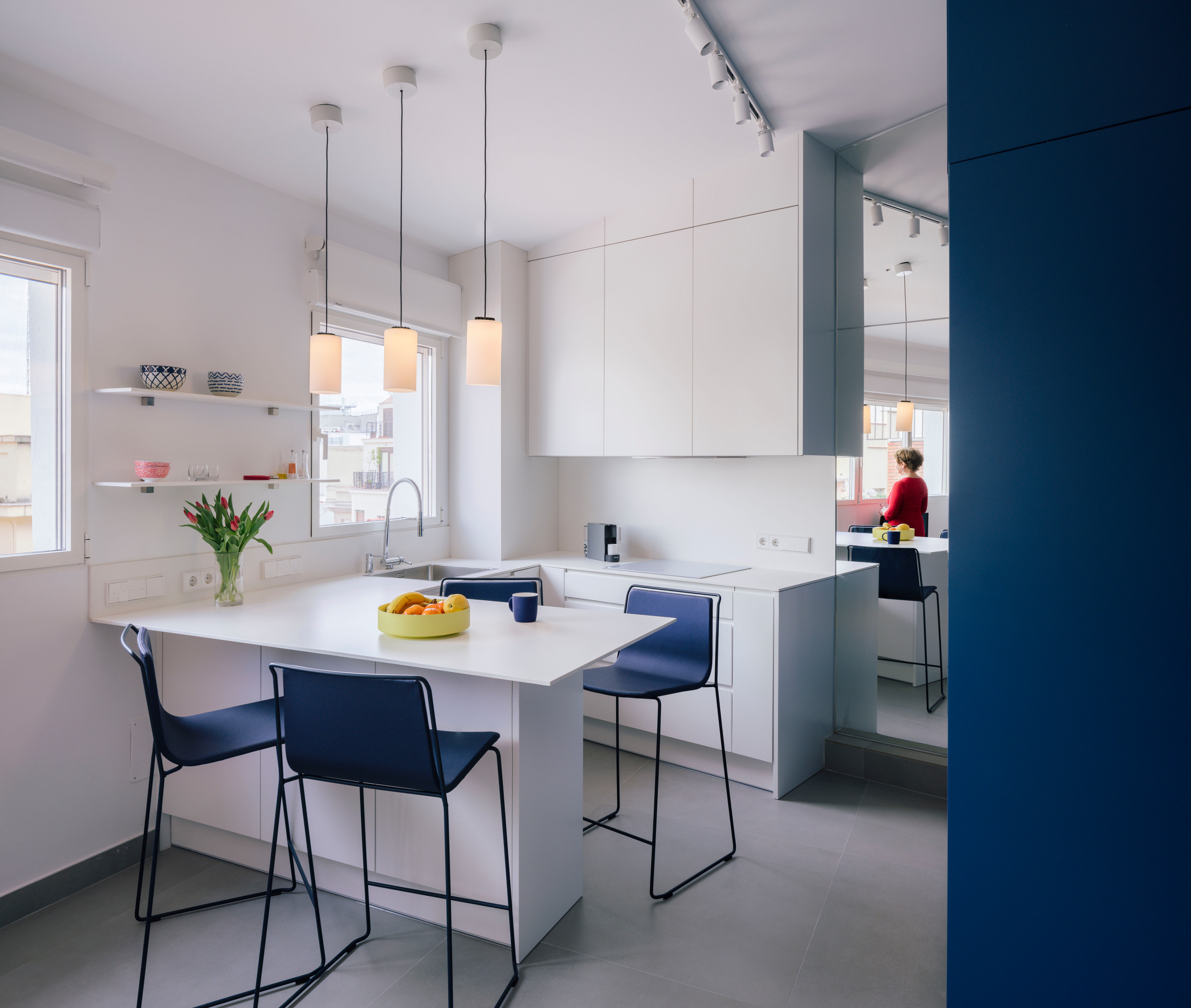 Houzz Испания: 40 кв.м — яркая квартира в центре Мадрида