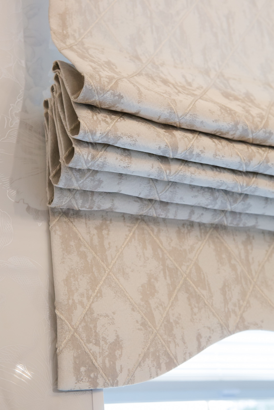 Римская штора для ванной комнаты "эффект мрамора"