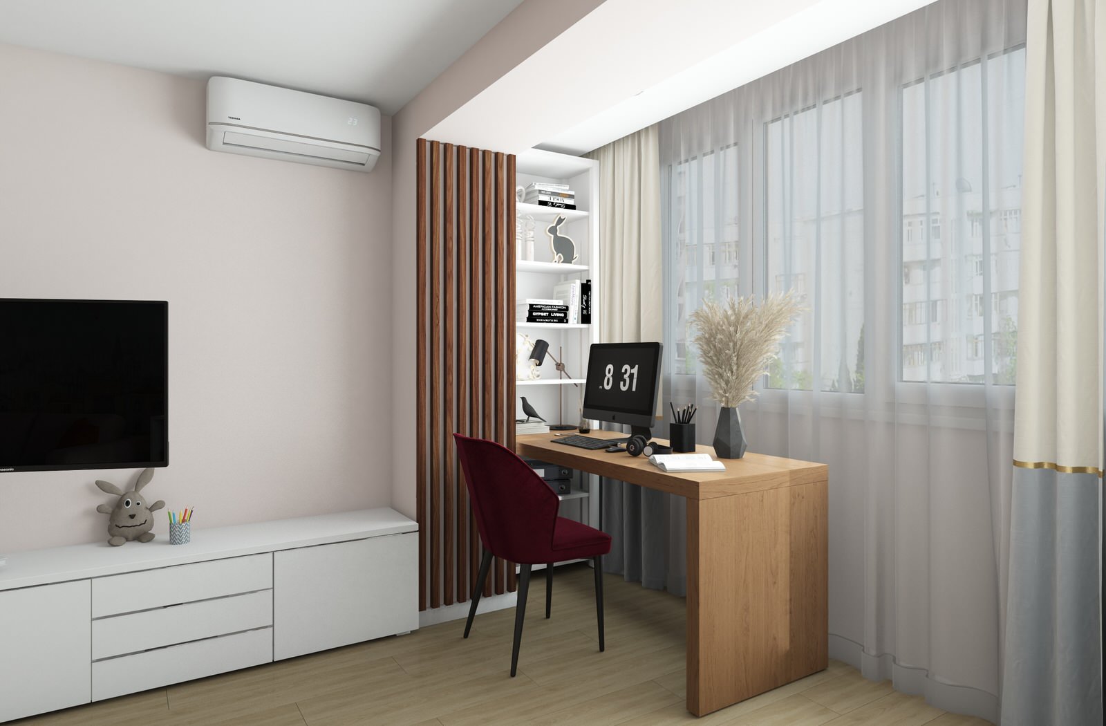 Детская из проекта 3-х комнатной квартиры для молодой семейной пары