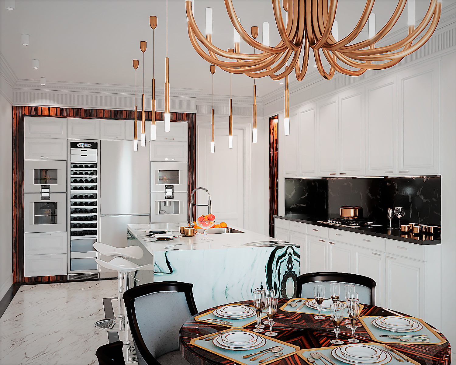 Меблирование загородного дома на рублевском ш