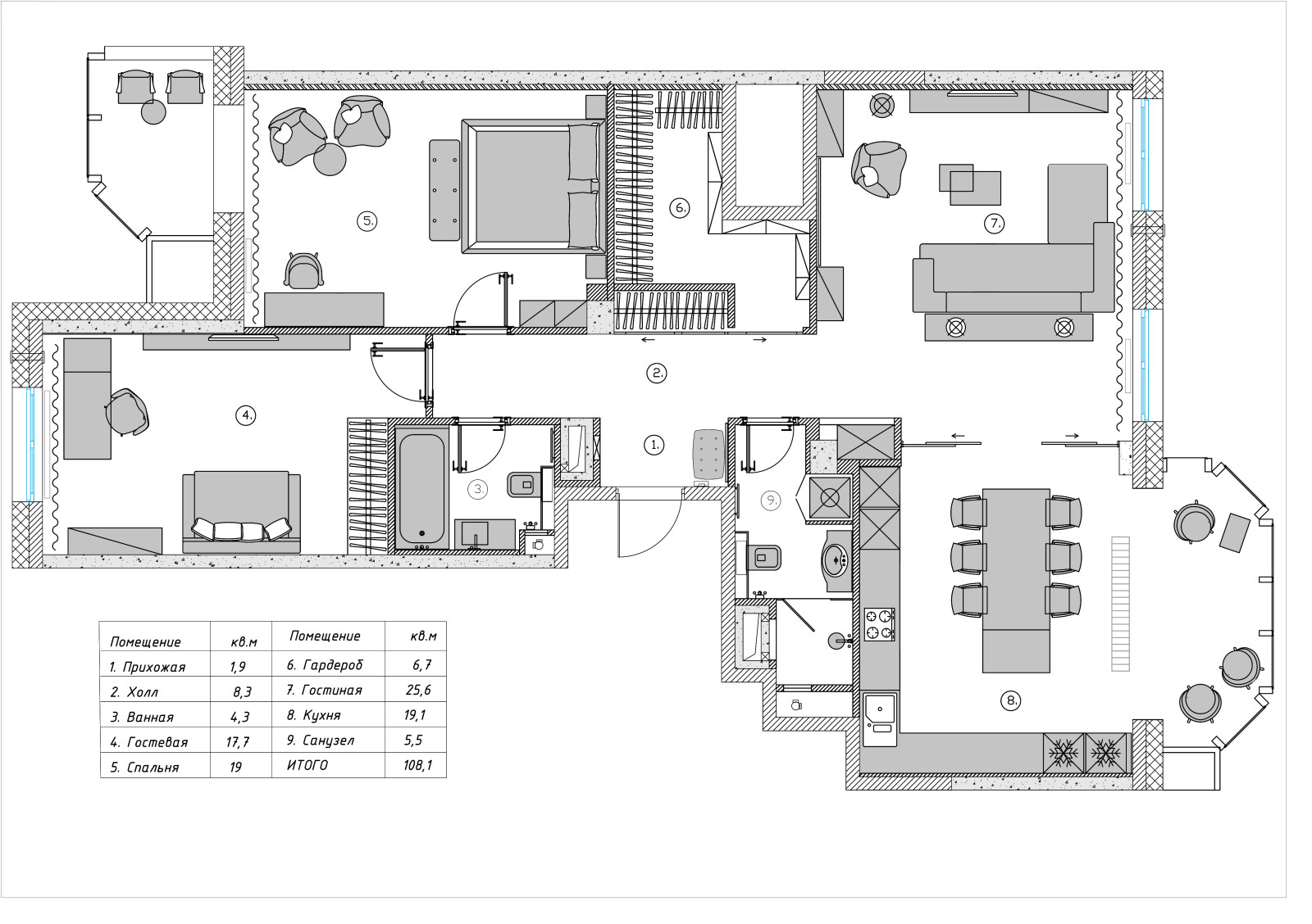 Houzz тур: Современный интерьер с глянцем и мраморной плиткой