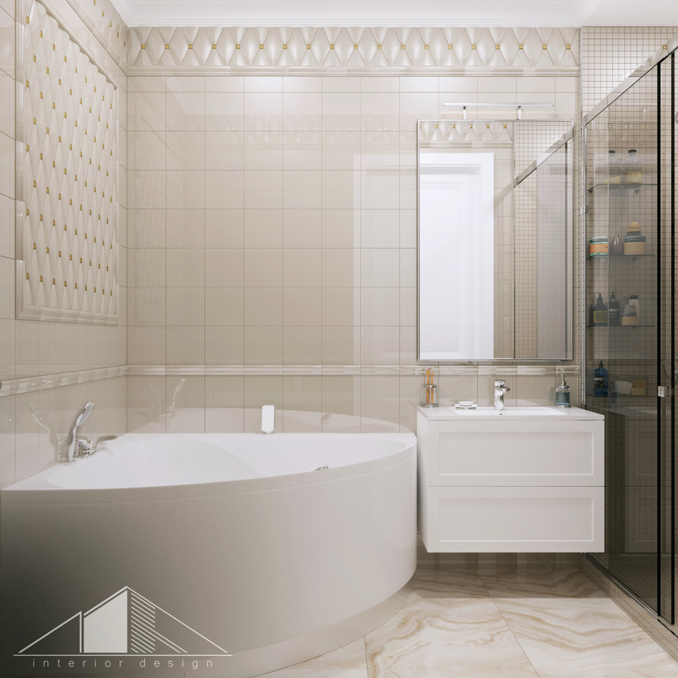 Дизайн трехкомнатной квартиры в стиле неоклассика