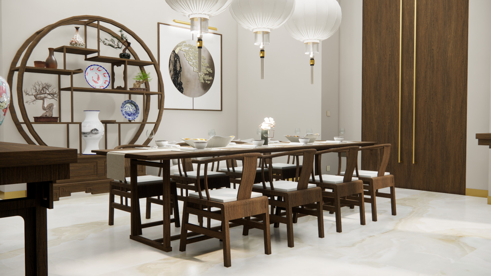 Визуализация проекта китайского ресторана