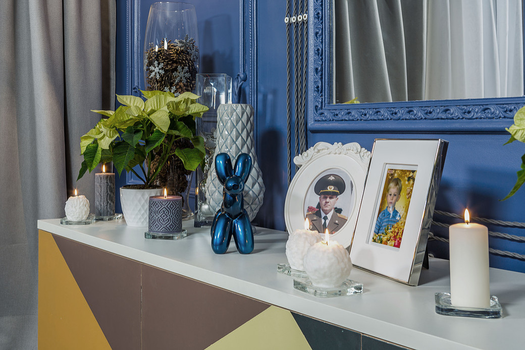 Спальня в синих тонах