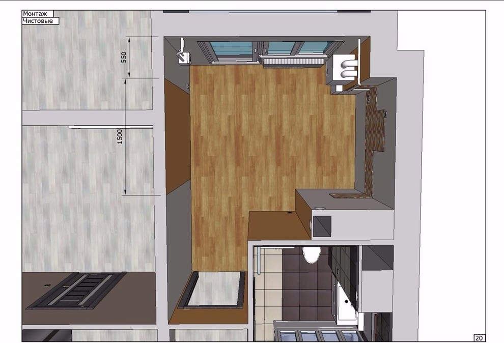 Технический дизайн маленькой квартиры