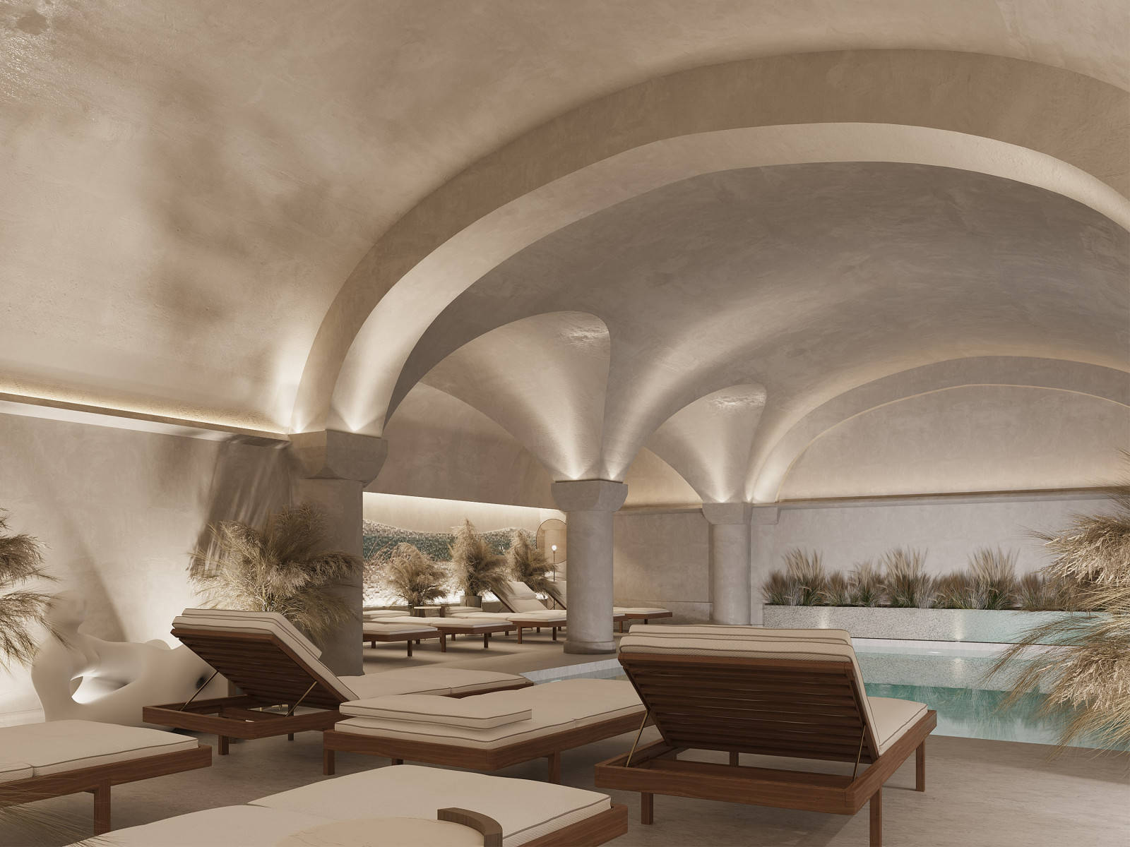 Swimming Pool in Gentle Hues