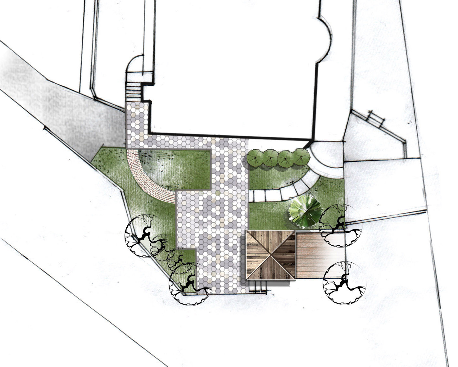 Обложка проекта: частичная реконструкция   территории жилого дома