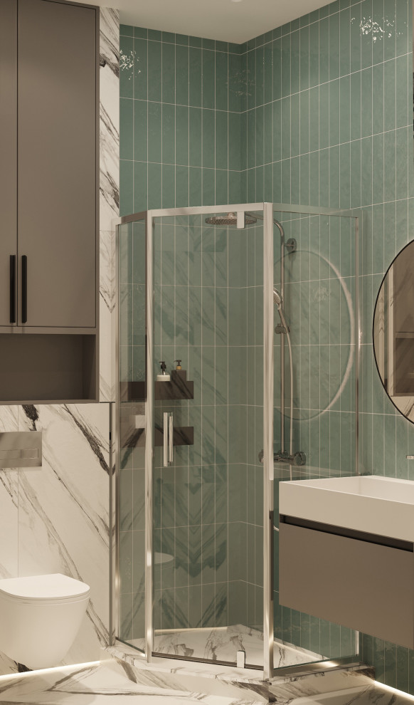 Интерьер видовой квартиры с террасой