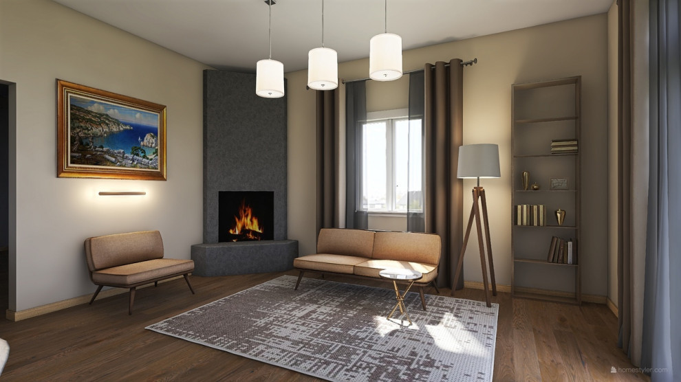 Обложка проекта: Кухня-гостиная - эскиз