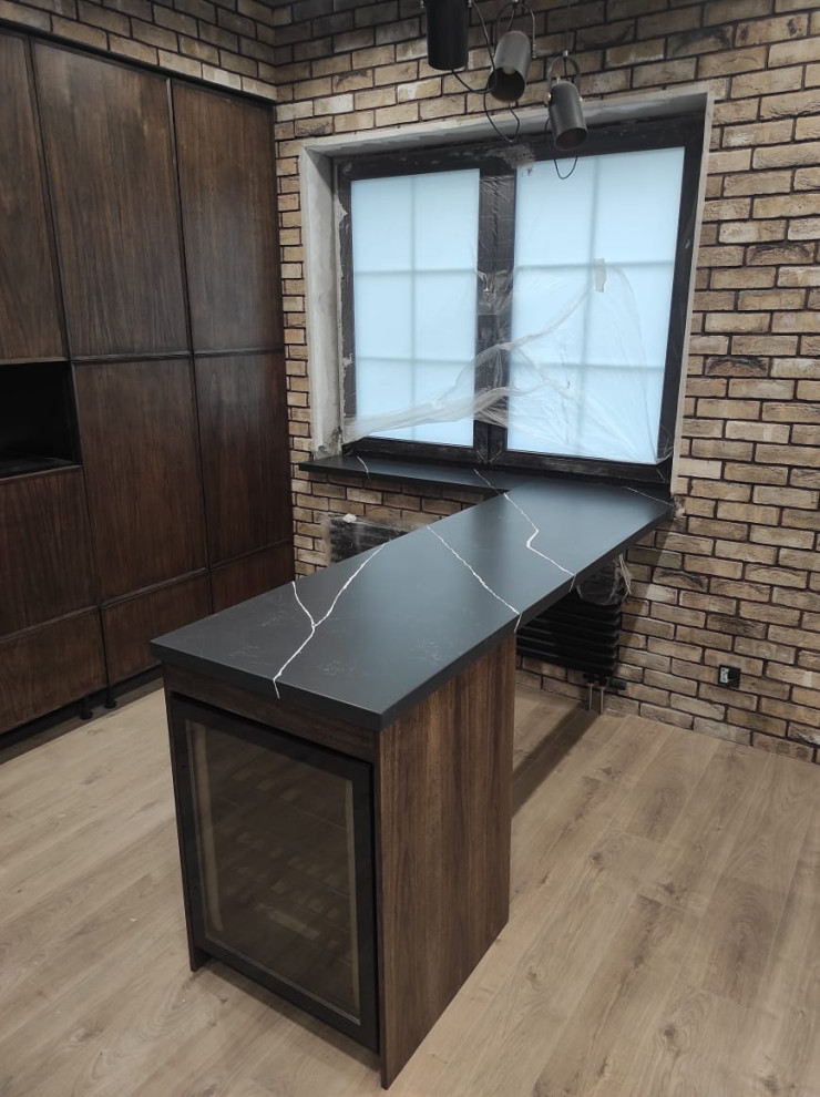 Столешница, стеновая панель, барная стойка-подоконник из кварца