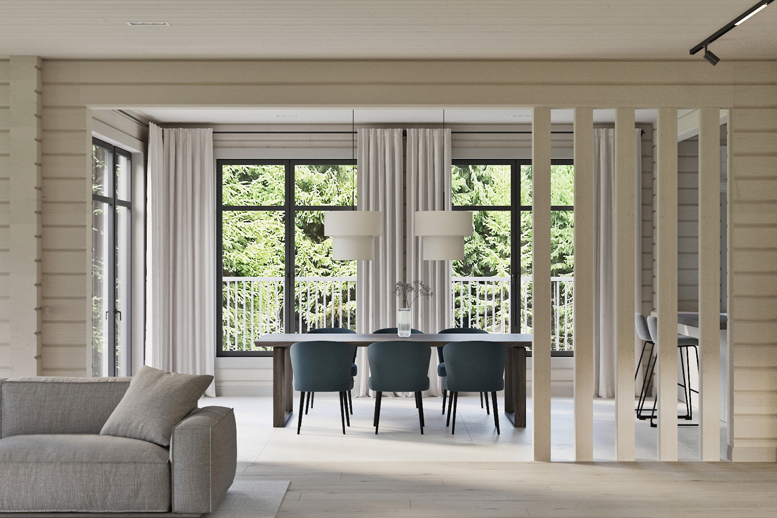 Интерьер загородного дома, 400 м2