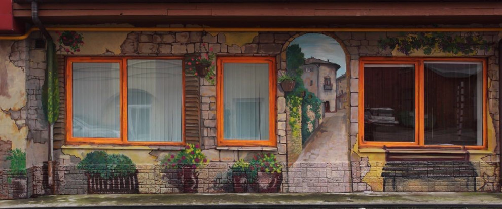 Обложка проекта: проект "улочки италии на фасаде"