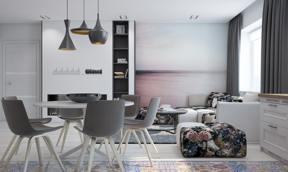 Обложка проекта: яркая квартира для молодоженов