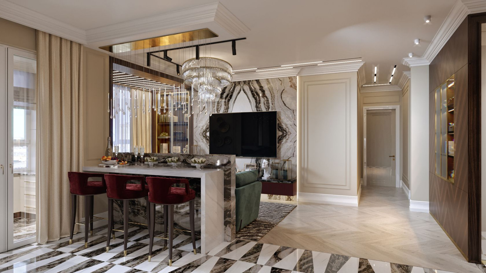 ЖК Тимирязевский, кухня-гостиная