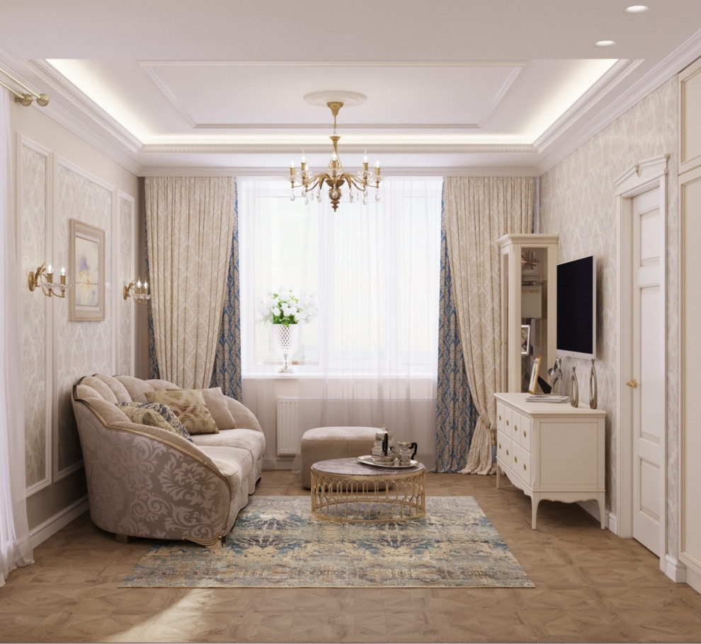 Новицкая, проект 2х комнатной квартиры в классическом стиле