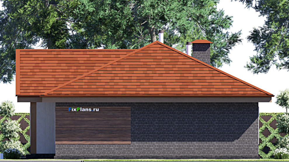 Проект одноэтажного дома 12х15м S125м2 F-15173