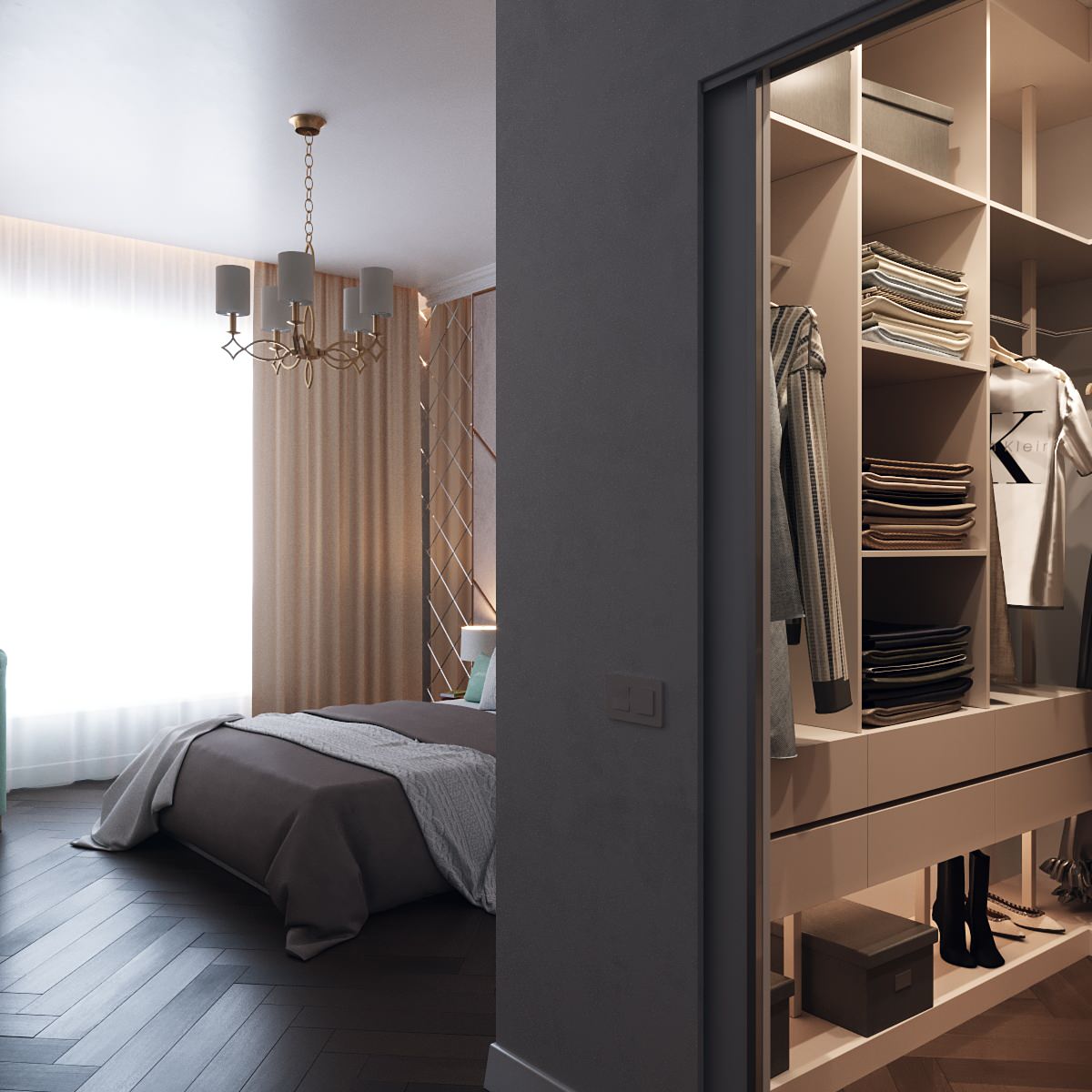 Дизайн интерьера двухкомнатной квартиры 73 м2