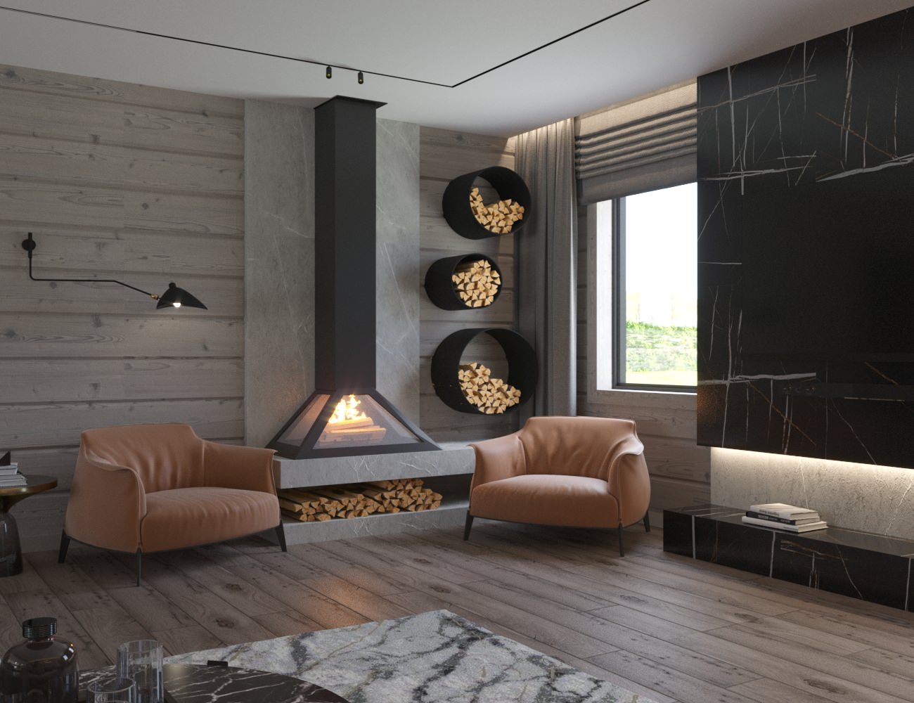 ЗАГОРОДНЫЙ ДОМ из клеёного бруса 500м2