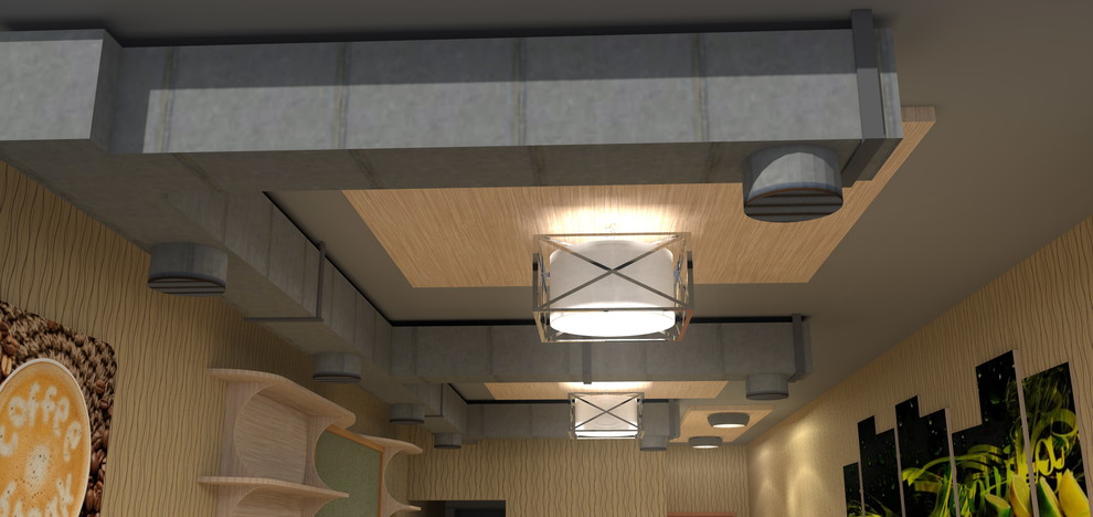 Интерьер закусочной на 14 мест.