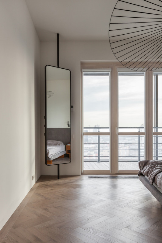 PRS Apartment. Монохромный интерьер «с лестницей в небо»