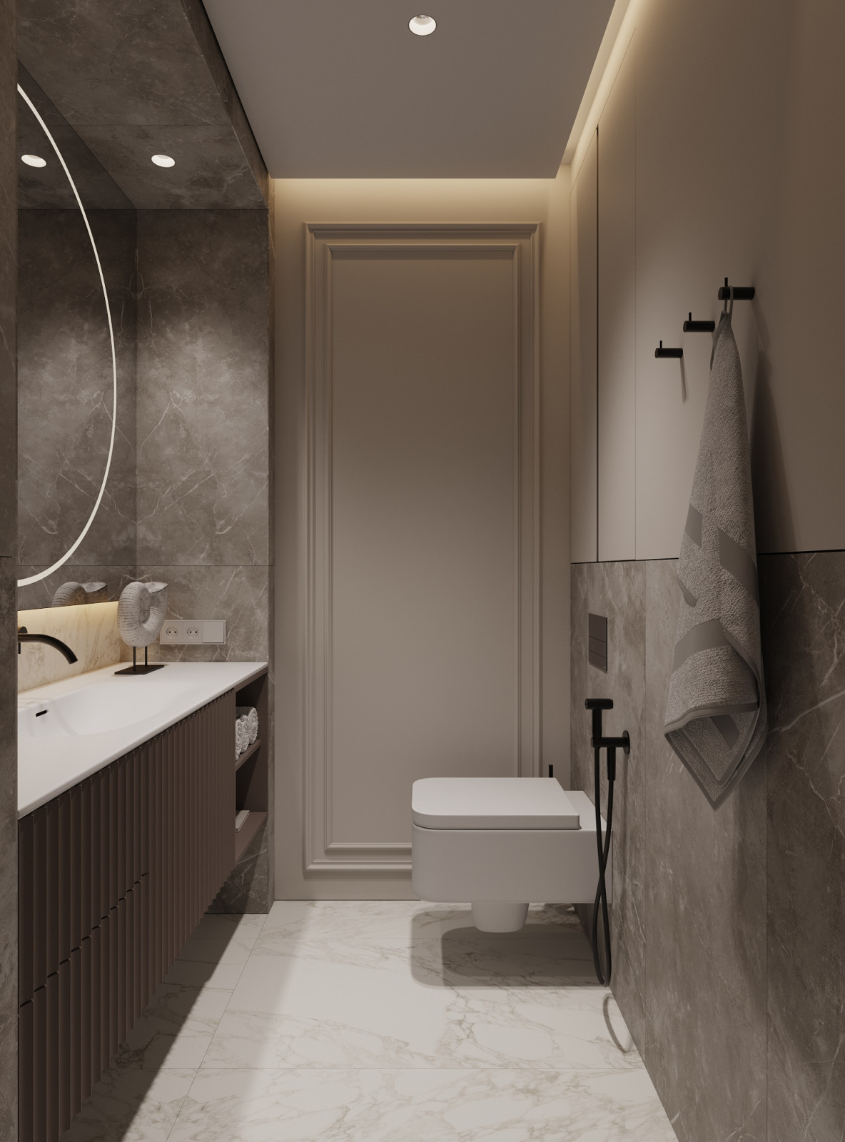 Сокол, 100кв.м. нежный интерьер в бежевых тонах