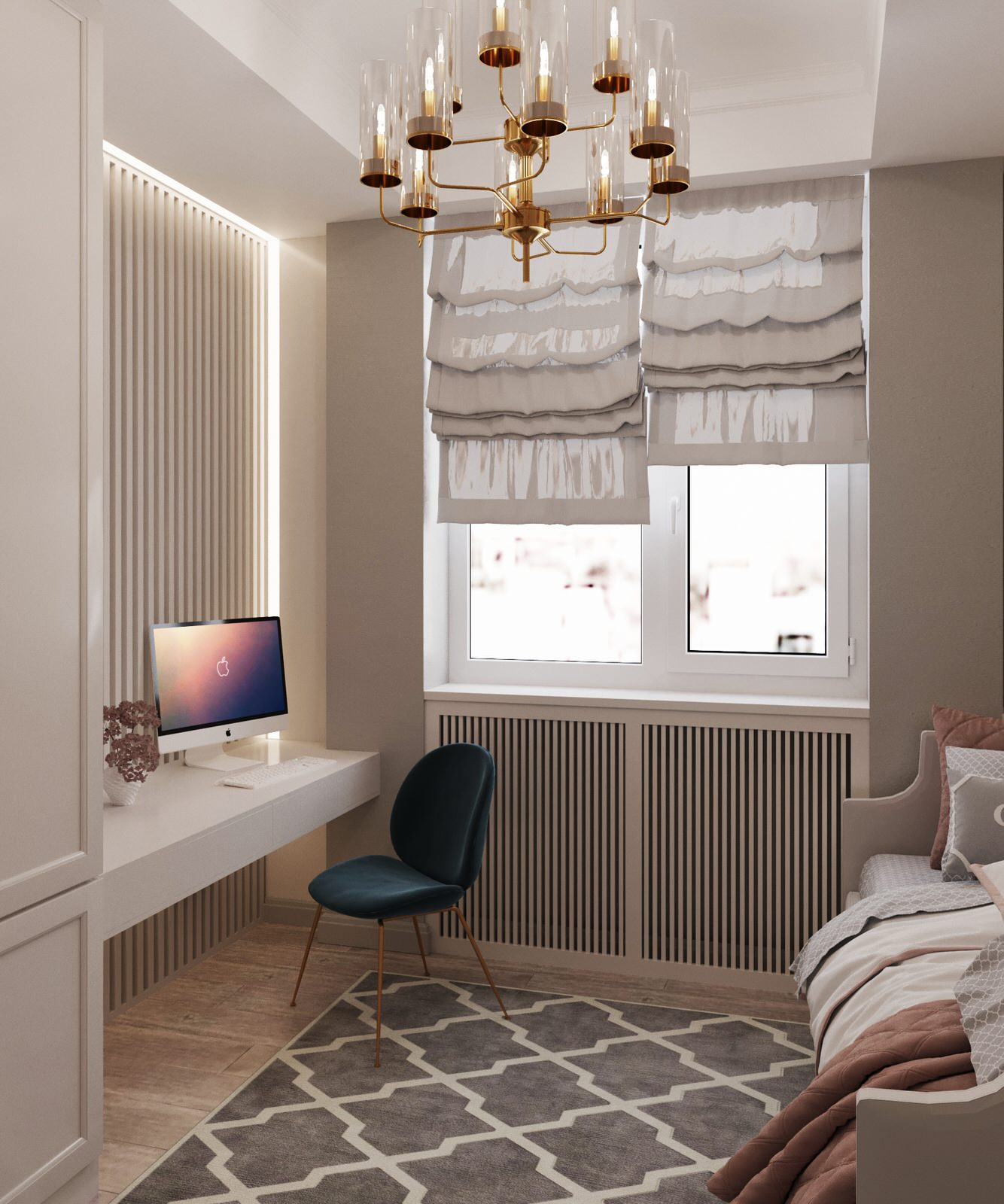 Визуализация  детской спальни №2.