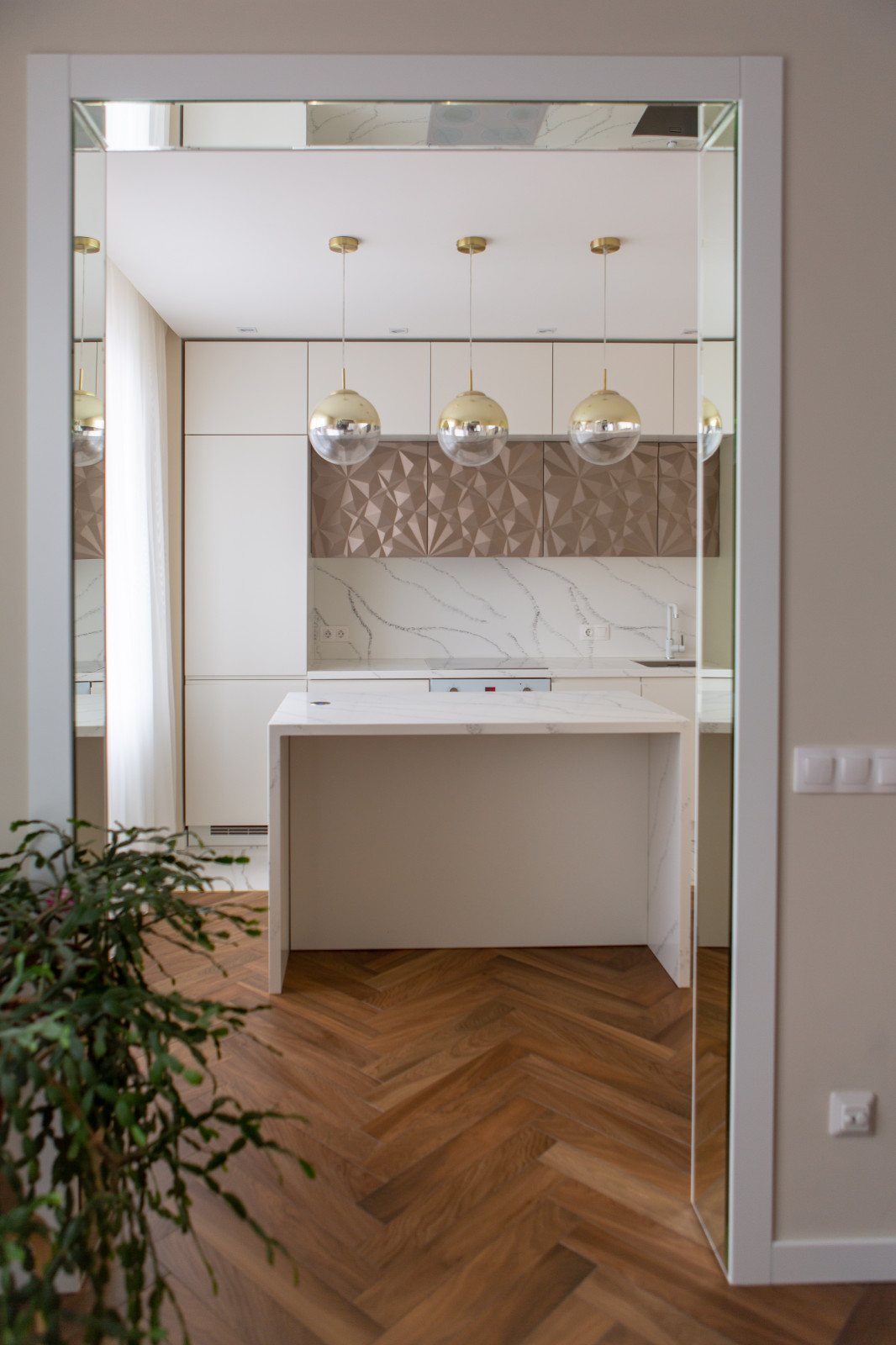 Обложка проекта: Кухня-гостиная с 3D-фасадами