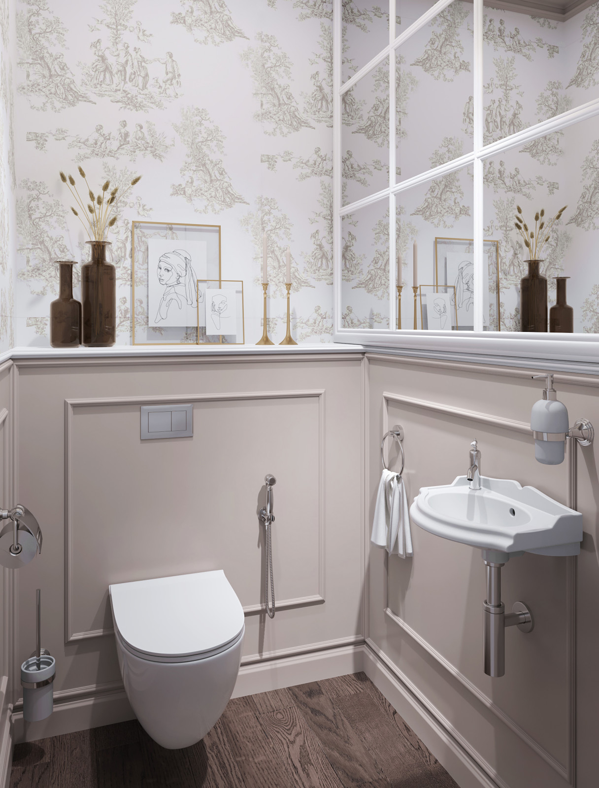 санузел гостевой. визуализация