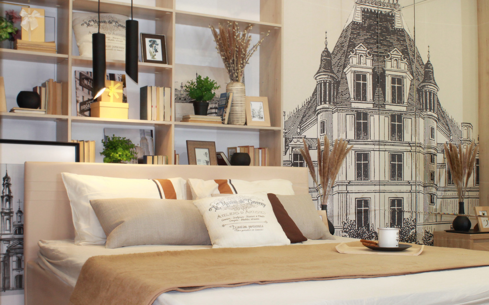 Обложка проекта: Спальня в бежевых тонах