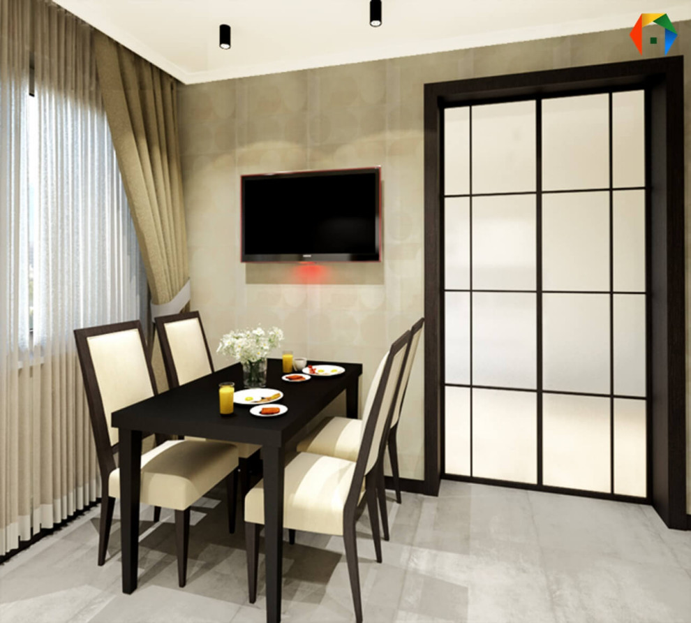 Сколковская. Дизайн-проект 3-комнатной квартиры, с коллажами и визуализацией в О