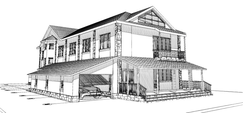 Проект жилого дома на 2 семьи, 2011г.