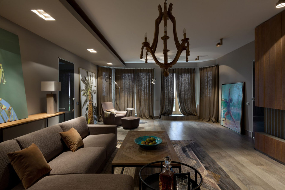 Интерьер гостиной в стиле этно