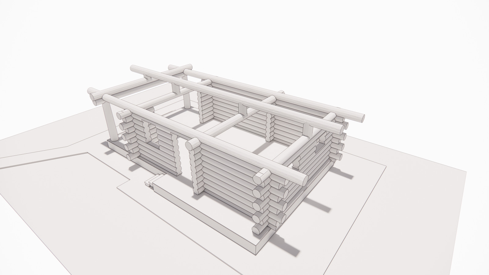 Баня из бревна ручной рубки, кело